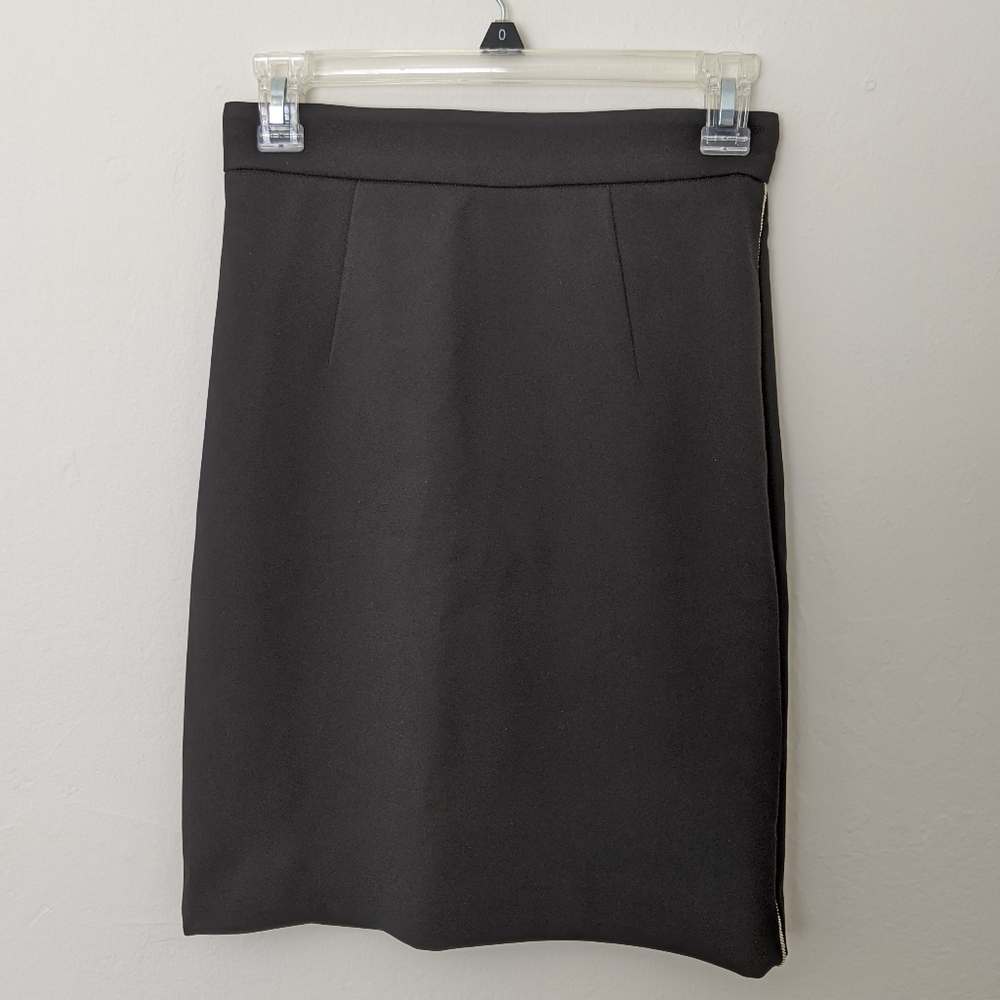 Black pencil skirt with silver detail (NWOT)
